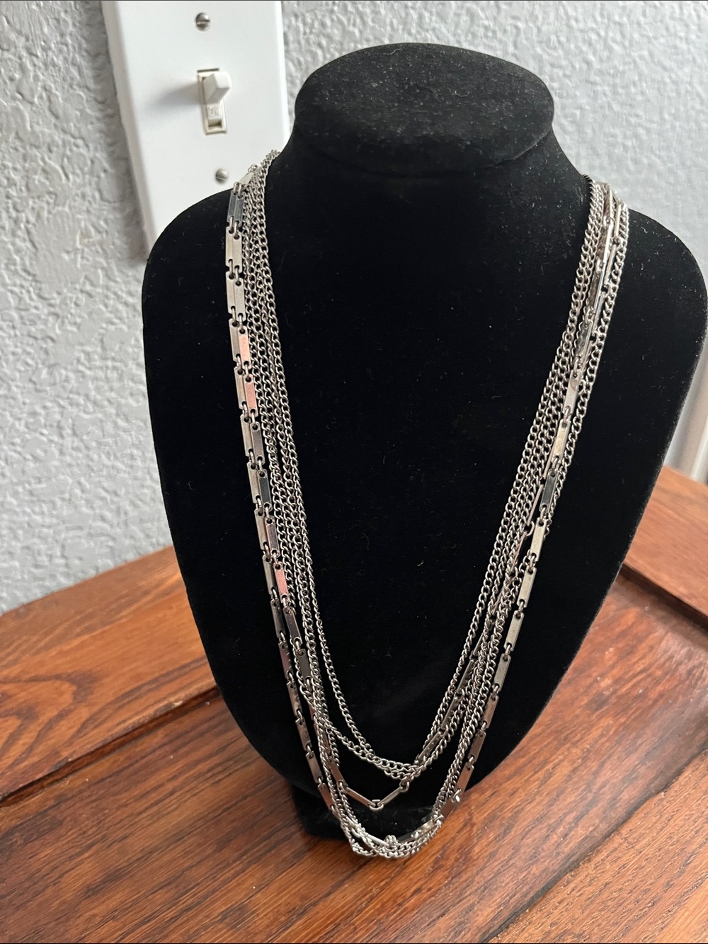 Park Lane Three-Strand Polished Silver Tone Necklace